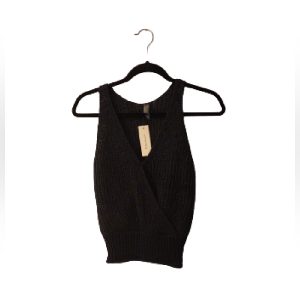 Francesca's Black Sweater Vest Tank Women's Size XS New With Tags NWT